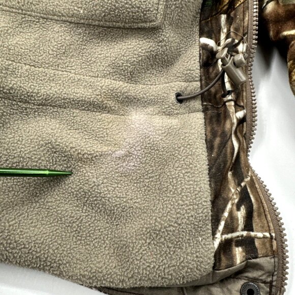 Game Winner Camo Hooded Jacket Womens Large Hunting Fleece Lined Full Zip Coat - Picture 4 of 13